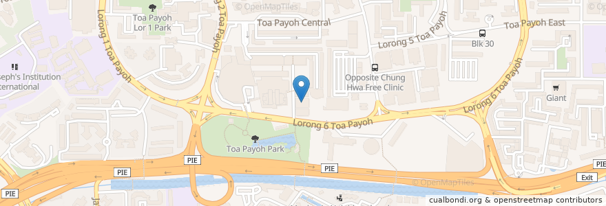 Mapa de ubicacion de Hawker Chan Liao Fan @ Toa Payoh en سنغافورة, Central.
