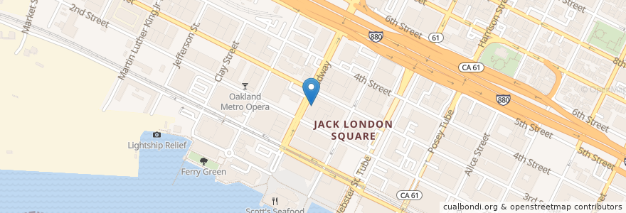 Mapa de ubicacion de Crooked City Cider Taphouse en Amerika Birleşik Devletleri, Kaliforniya, Alameda İlçesi, Oakland.