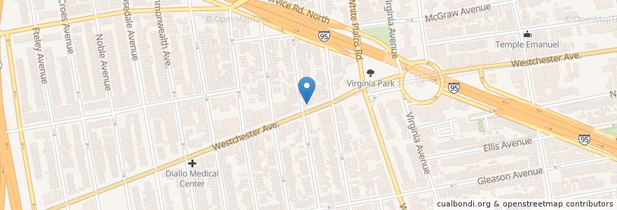 Mapa de ubicacion de Joe's Place en Amerika Syarikat, New York, New York, Bronx County, The Bronx.