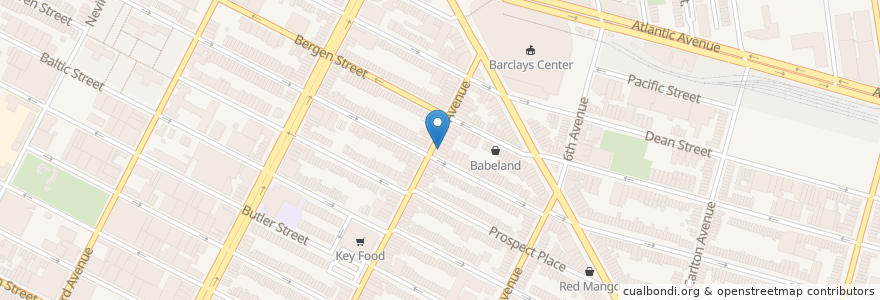 Mapa de ubicacion de Artichoke Pizza en Estados Unidos De América, Nueva York, Nueva York, Brooklyn.