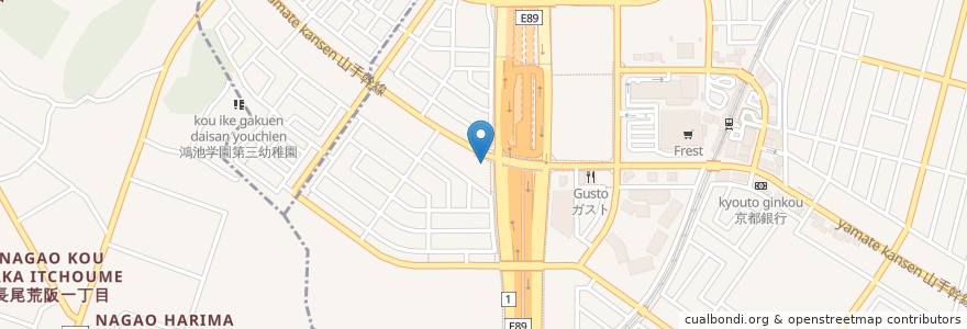 Mapa de ubicacion de ちゅうしょクリニック en ژاپن, 京都府, 京田辺市.