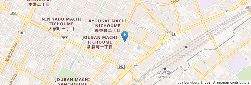 Mapa de ubicacion de パークワン紺屋町 en Япония, Сидзуока, 静岡市, 葵区.