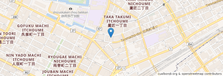 Mapa de ubicacion de しまのパーキング en Giappone, Prefettura Di Shizuoka, 静岡市, 葵区.