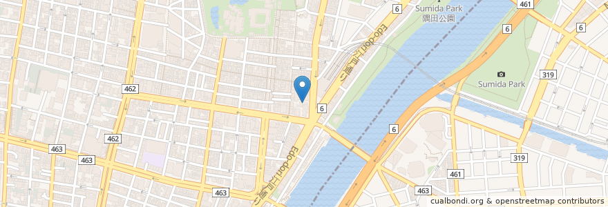 Mapa de ubicacion de 目利きの銀次 en Giappone, Tokyo, 台東区.