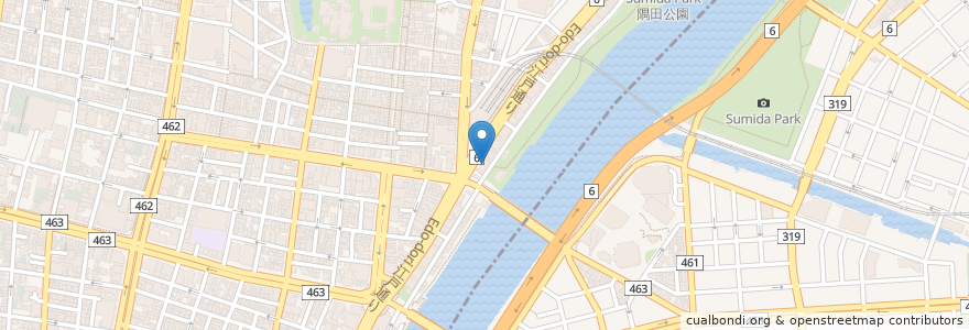 Mapa de ubicacion de 元祖寿司 en 일본, 도쿄도, 다이토구.