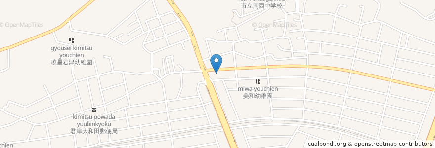 Mapa de ubicacion de 八宝軒 en Japão, 千葉県, 君津市.