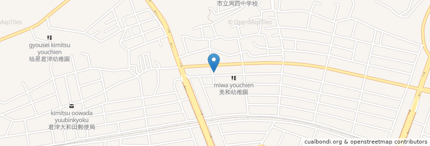 Mapa de ubicacion de ウォーター+ステージ en Japon, Préfecture De Chiba, 君津市.