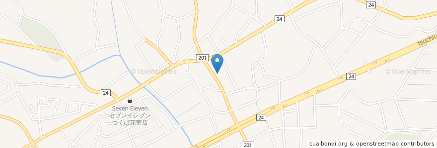 Mapa de ubicacion de 定食屋おかだ en 日本, 茨城県, 筑波市.