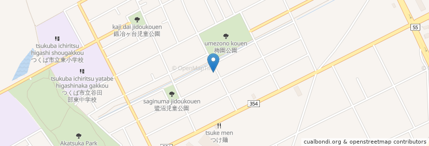 Mapa de ubicacion de とんかつ大門 en Japan, Präfektur Ibaraki, つくば市.