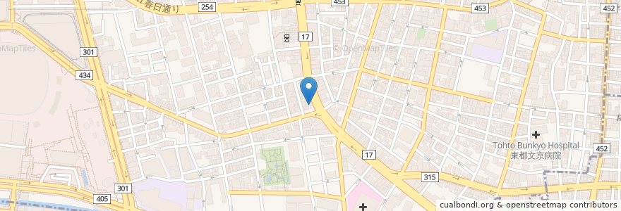 Mapa de ubicacion de cafe ドラゴン en 日本, 东京都/東京都, 文京区.