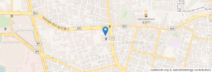 Mapa de ubicacion de 日本調剤本郷三丁目薬局 en ژاپن, 東京都, 文京区.