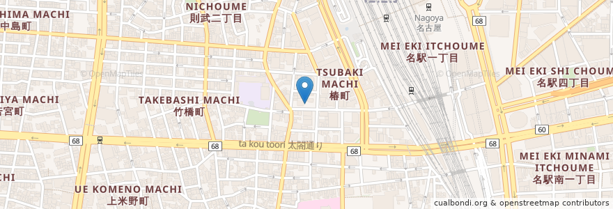 Mapa de ubicacion de 名鉄協商パーキング en Japon, Préfecture D'Aichi, 名古屋市, 中村区.