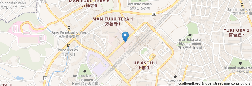 Mapa de ubicacion de タイムズ en 일본, 가나가와현, 川崎市, 아사오 구.