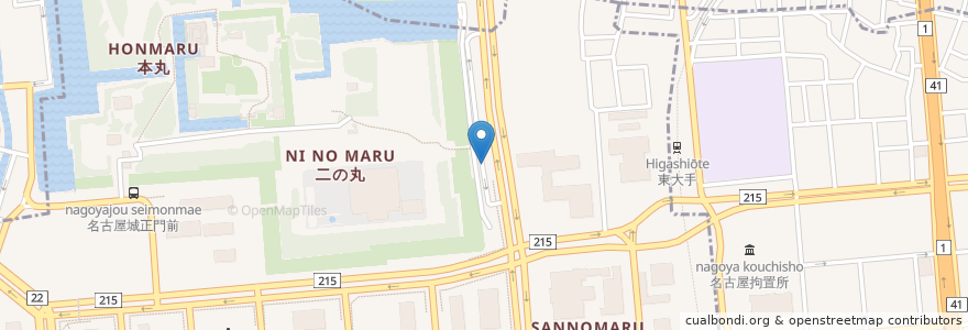 Mapa de ubicacion de 創作串揚げ つだ en Japonya, 愛知県, 名古屋市.