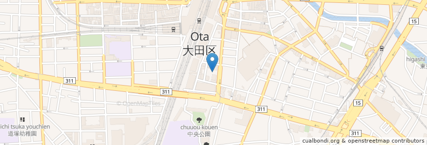 Mapa de ubicacion de 佐伯栄養専門学校 en اليابان, 東京都, 大田区.