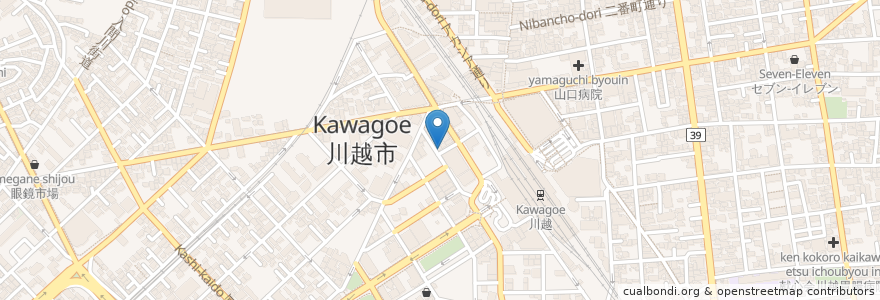 Mapa de ubicacion de まぐろラーメン大門 en 日本, 埼玉県, 川越市.