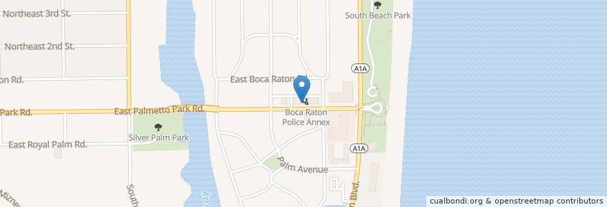 Mapa de ubicacion de Boca Beach House en Соединённые Штаты Америки, Флорида, Palm Beach County, Boca Raton.
