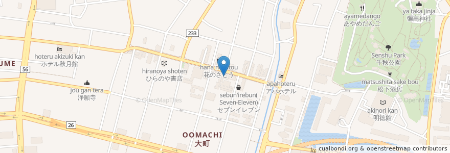 Mapa de ubicacion de ビーノヲット en Japão, 秋田県, 秋田市.