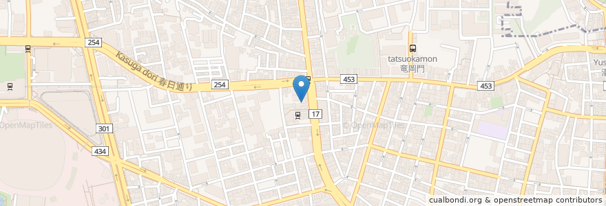 Mapa de ubicacion de ラウル英会話教室 en Japonya, 東京都, 文京区.