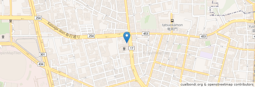 Mapa de ubicacion de Cafe de yamazaki en اليابان, 東京都, 文京区.