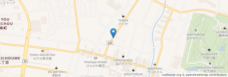 Mapa de ubicacion de バー コッツ en Japan, Präfektur Akita, 秋田市.
