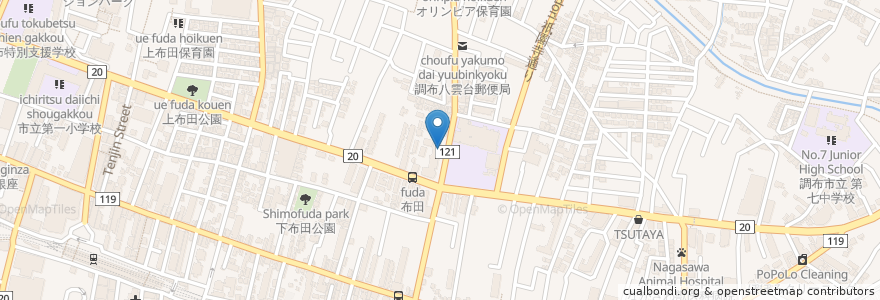 Mapa de ubicacion de すし海わ en ژاپن, 東京都, 調布市.