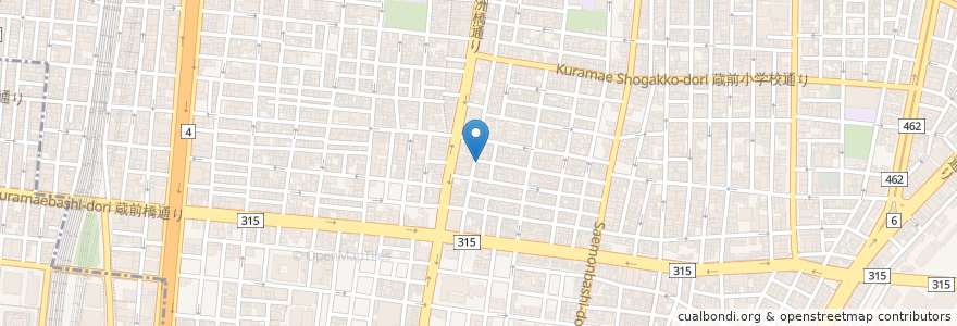 Mapa de ubicacion de 堀内医院 en Jepun, 東京都, 台東区.