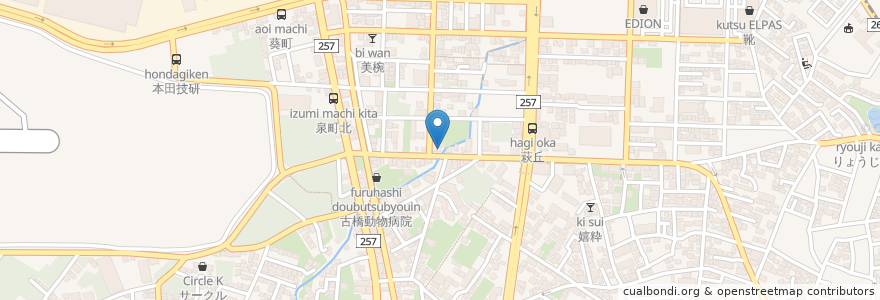 Mapa de ubicacion de うどんそば藤屋 en 日本, 静冈县, 浜松市, 中区.