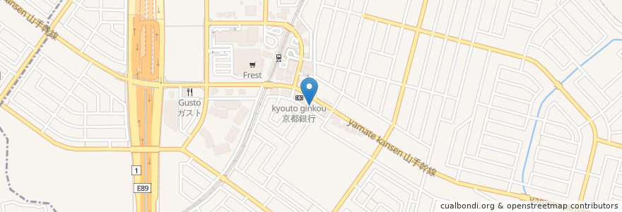 Mapa de ubicacion de 吉田歯科 en 日本, 京都府, 京田辺市.