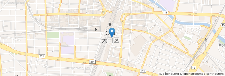 Mapa de ubicacion de 喫茶コスモ en Япония, Токио, Ота.
