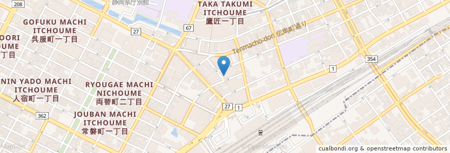 Mapa de ubicacion de フライドポテト アンド バーガー フリッツフリッツ 静岡マルイ店 en Япония, Сидзуока, 静岡市, 葵区.
