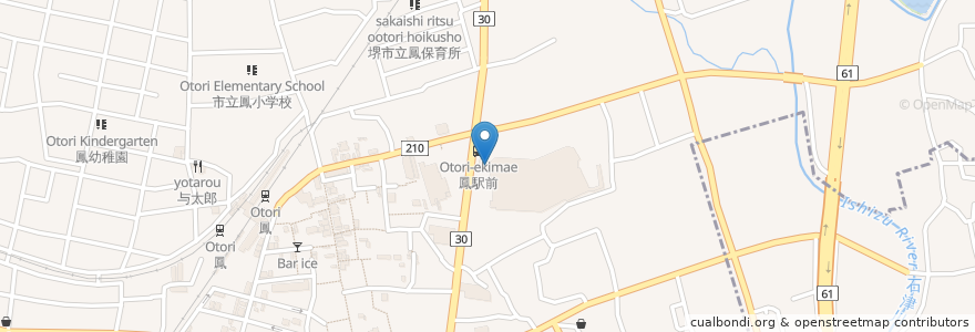 Mapa de ubicacion de 紀陽銀行 鳳支店 en اليابان, أوساكا, ساكاي, 西区.