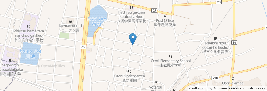 Mapa de ubicacion de 杉本矯正歯科医院 en Japan, 大阪府, 堺市, 西区.