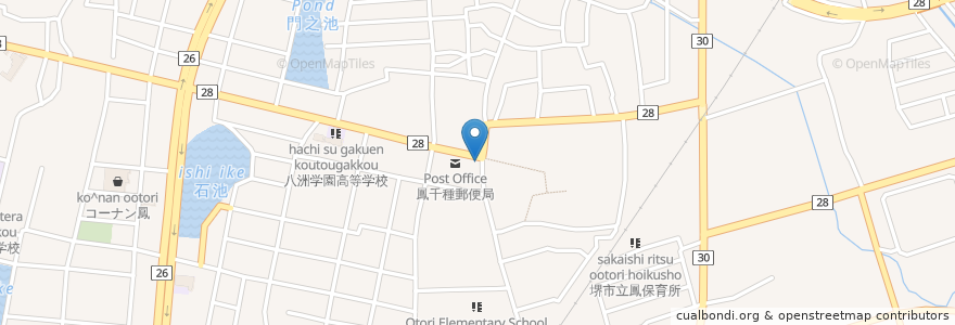 Mapa de ubicacion de ふぐかず 鳳店 en Japón, Prefectura De Osaka, 堺市, 西区.