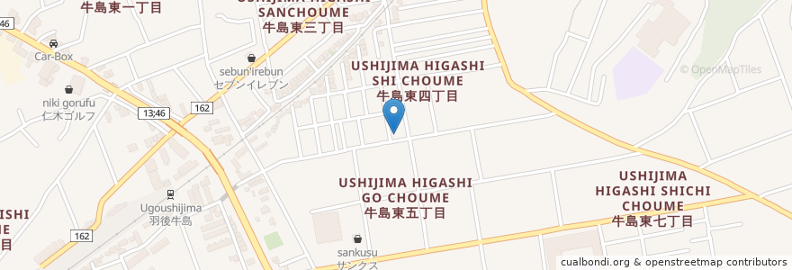 Mapa de ubicacion de スウィート カフェ en Japan, Präfektur Akita, 秋田市.