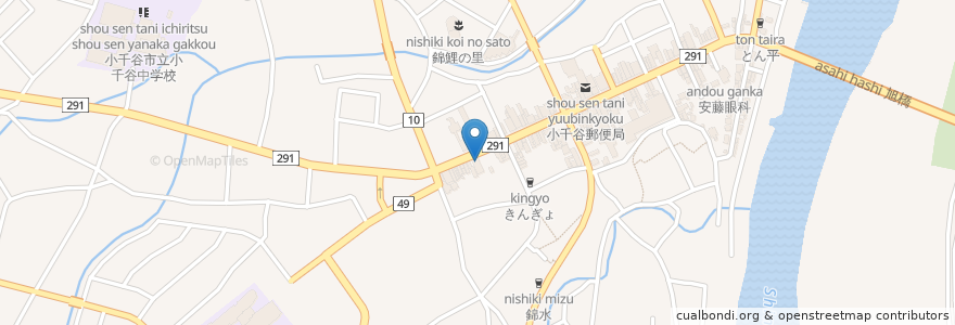 Mapa de ubicacion de 第四銀行 en Japão, 新潟県, 小千谷市.