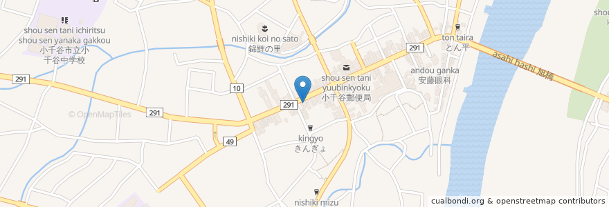 Mapa de ubicacion de 日の出調剤薬局 en Japan, Präfektur Niigata, 小千谷市.
