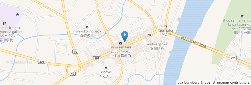Mapa de ubicacion de 新潟縣信用組合 en 일본, 니가타현, 小千谷市.