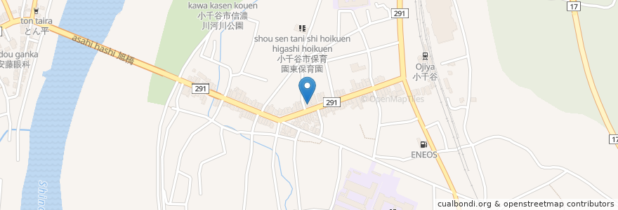 Mapa de ubicacion de 第四銀行 en 日本, 新潟県, 小千谷市.