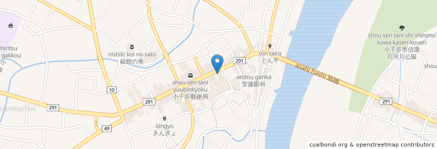 Mapa de ubicacion de 小千谷調剤薬局 en Japan, Präfektur Niigata, 小千谷市.