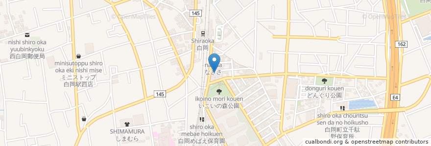 Mapa de ubicacion de ジョティ en 일본, 사이타마현, 白岡市.