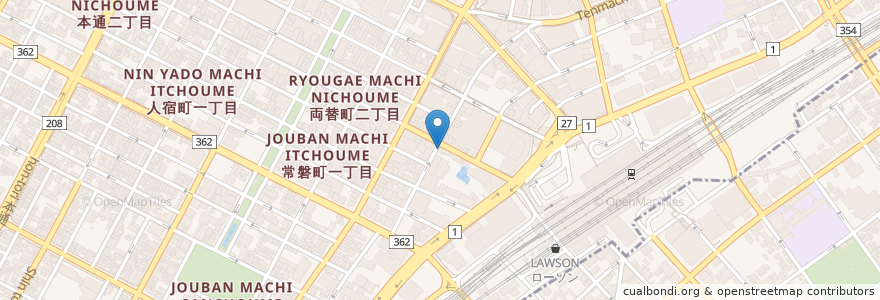 Mapa de ubicacion de hug coffee 紺屋町店 en Japonya, 静岡県, 静岡市, 葵区.