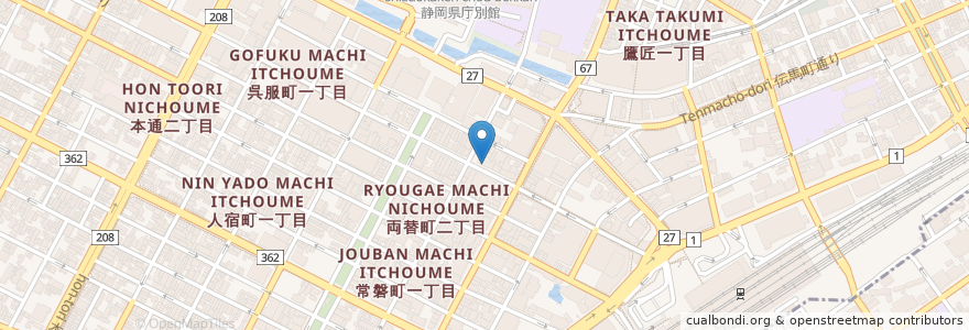 Mapa de ubicacion de マツモトキヨシ 呉服町店 en Japan, Shizuoka Prefecture, Shizuoka, Aoi Ward.