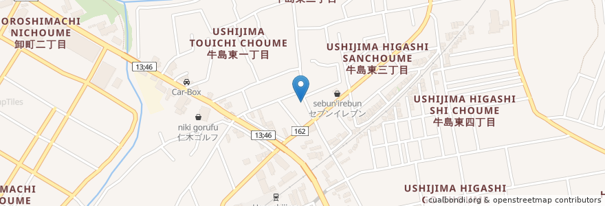Mapa de ubicacion de 味満寿司 en 日本, 秋田県, 秋田市.