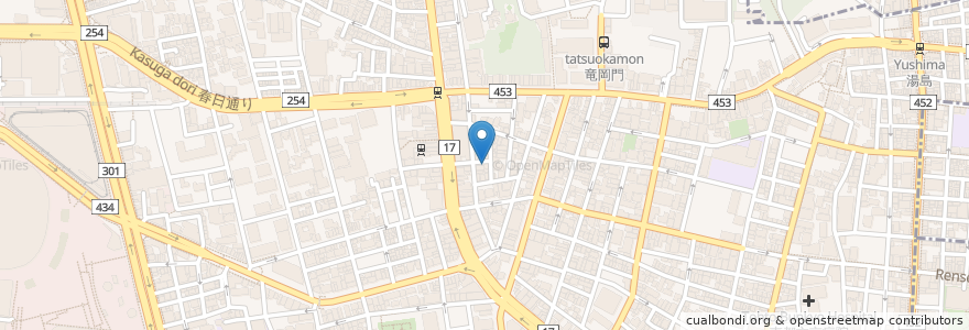 Mapa de ubicacion de 味噌煮込罠 en Japon, Tokyo, 文京区.
