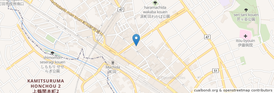 Mapa de ubicacion de まちだ中央公民館 en 일본, 도쿄도, 町田市.