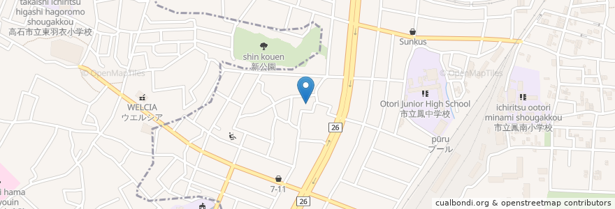 Mapa de ubicacion de 光来寺 en Giappone, Prefettura Di Osaka, 堺市, 西区.