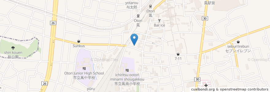 Mapa de ubicacion de ココカラファイン薬局 鳳店 en Japan, Osaka Prefecture, Sakai, Nishi Ward.