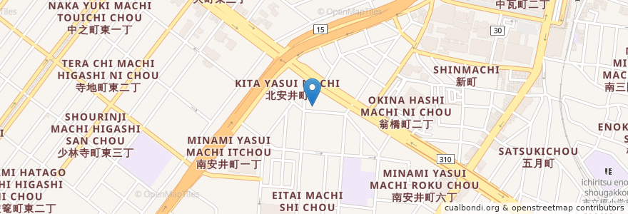 Mapa de ubicacion de ノリスエデンタルクリニック en 일본, 오사카부, 사카이시, 堺区.