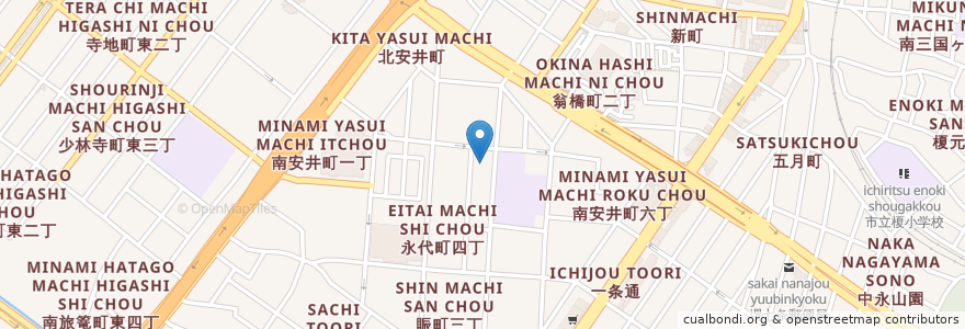 Mapa de ubicacion de 和洋旬菜 佐方 仕出し弁当貴舟 en Japan, Präfektur Osaka, 堺市, 堺区.